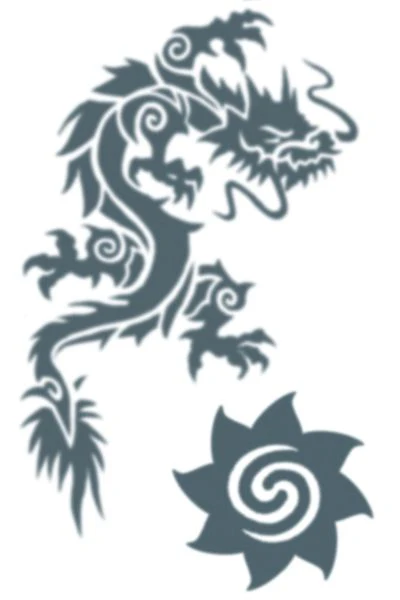 Tribal Dragon Tattoo