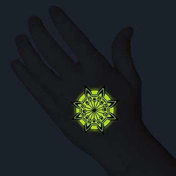 Tribal Flower - Glow Tattoo - Image 3