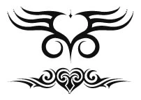 Tribal Hearts (2 Tattoos)
