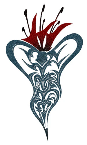 Tribal Love Lily Tattoo