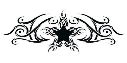 Tribal Lower Back Star Tattoo