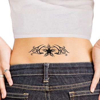 Tribal Lower Back Star Tattoo - Image 2
