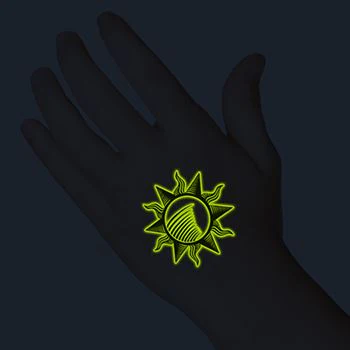 Tribal Sun - Glow Tattoo - Image 3