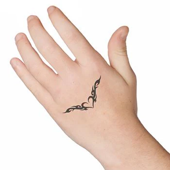 Tribal V Hearts Tattoo - Image 2