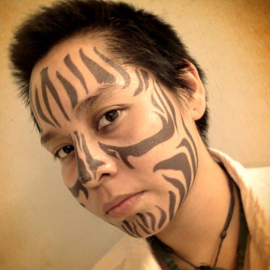 Tribal Zebra Facial Tattoo Kit - Image 3