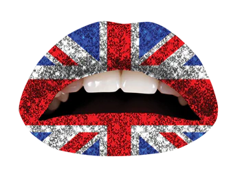 Union Jack Glitteratti Violent Lips (3 Lip Tattoo Sets) - Image 3