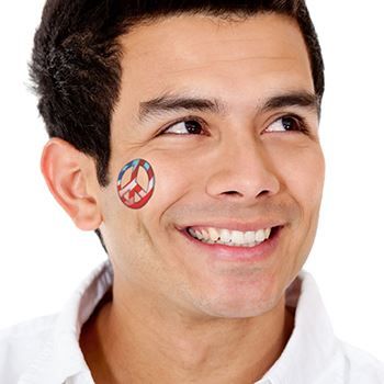 USA Peace Symbol Tattoo - Image 2