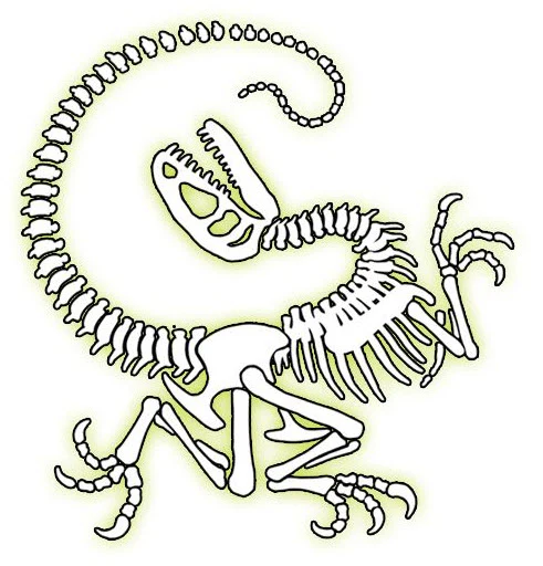 Velociraptor - Glow Tattoo
