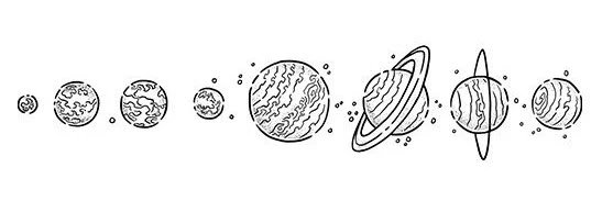 Vintage Planets Tattoo - Image 2