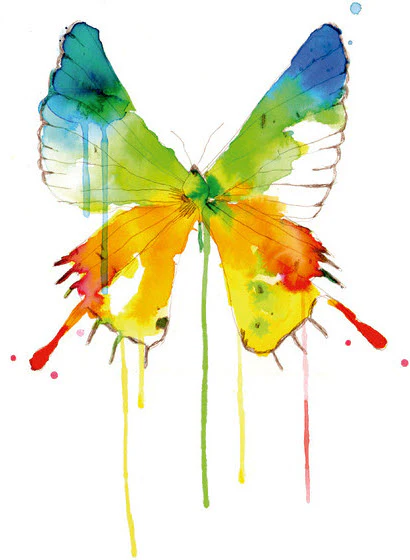 Watercolor Butterfly - Tattoonie
