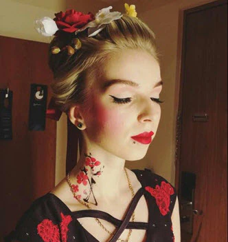 Watercolor Red Flowers Tattoo - Image 4