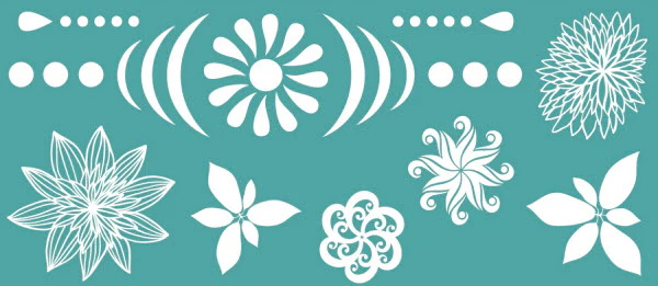 White Lace Happy Flowers Tattoos