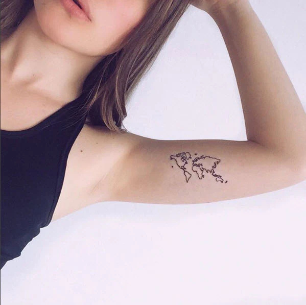World Map Tattoo - Image 2