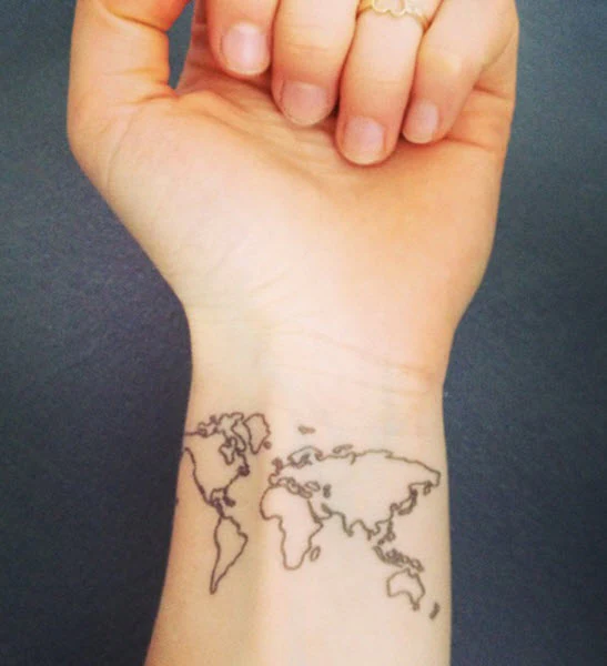 World Map Tattoo - Image 3