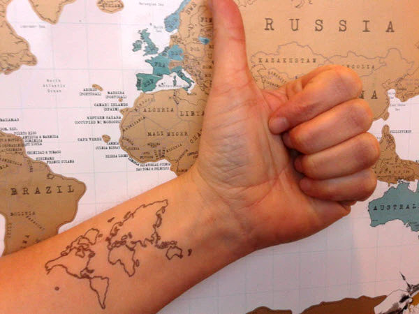 World Map Tattoo - Image 4