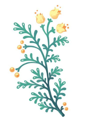 Yellow Snaps Floral Tattoo