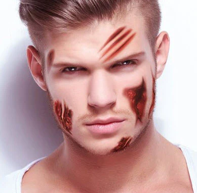 Zombie Costume Face Tattoo - Image 2